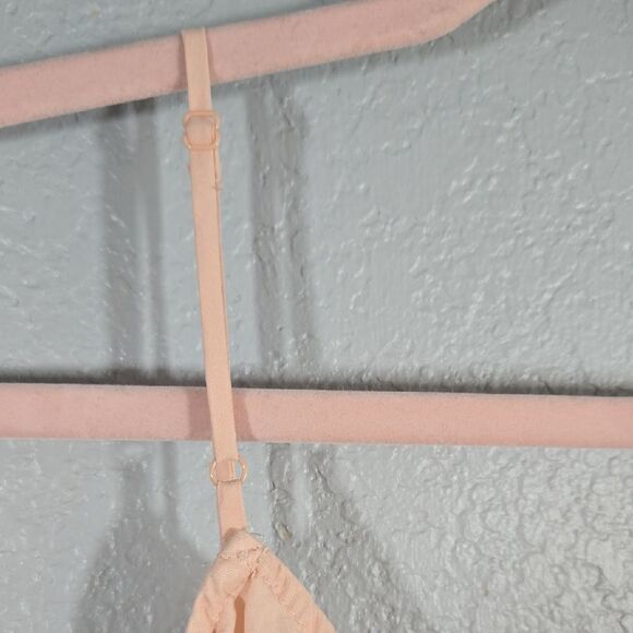 Silky Soft Women's Plus 18/20W Lace Trimmed Cami Peach Camisole V-Neck Top 2XL - Picture 8 of 10